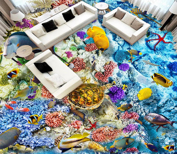 3D Magical Seaweed 039 Floor Mural  Self-Adhesive Sticker Bathroom Non-slip Waterproof Flooring Murals