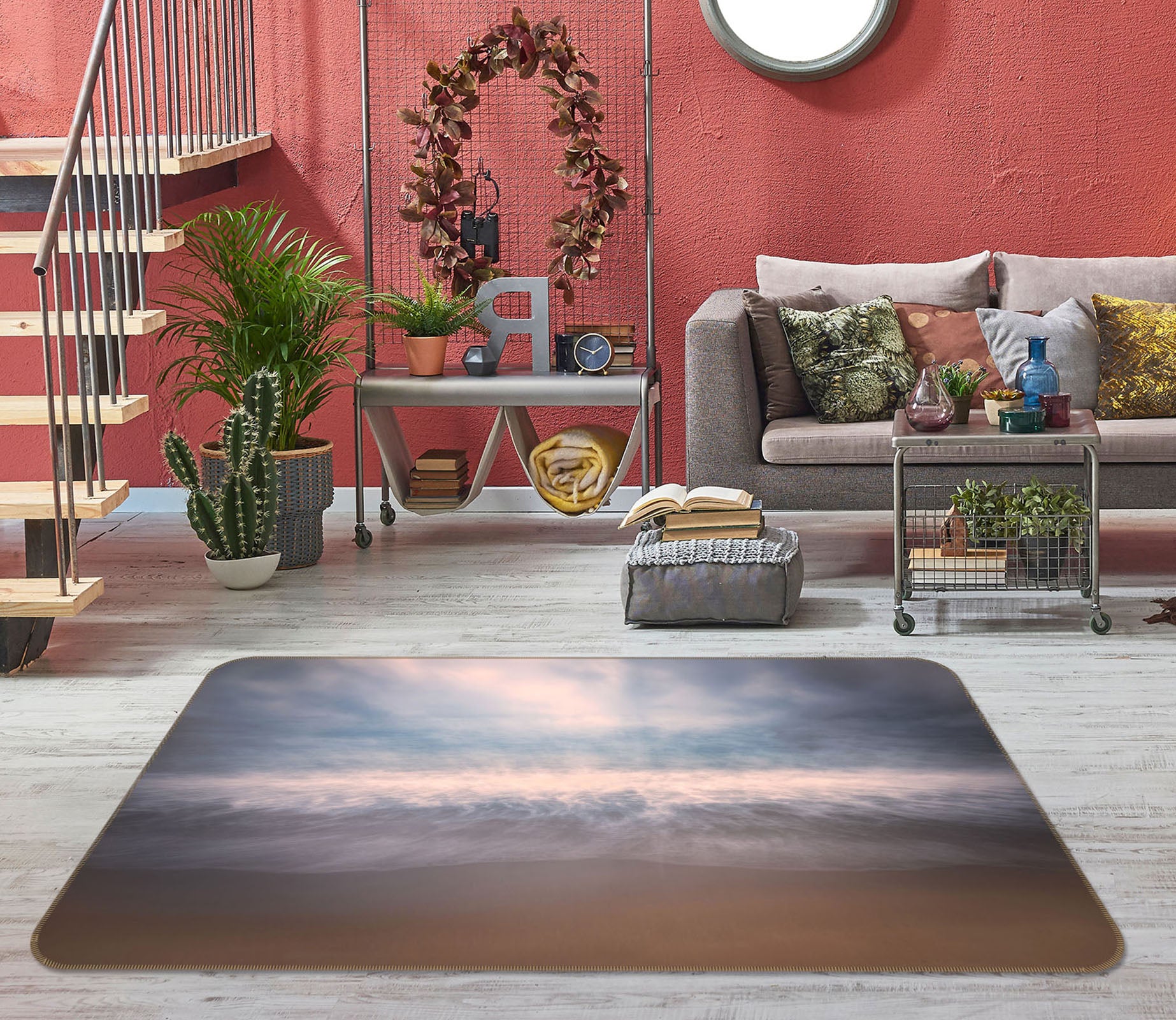 3D Beach Waves 1115 Marco Carmassi Rug Non Slip Rug Mat