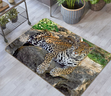 3D Leopard Stone 071 Animal Non Slip Rug Mat