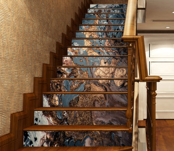 3D Mixed Ink 5871 Marble Tile Texture Stair Risers Wallpaper AJ Wallpaper 