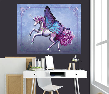 3D Wing Horse 103 Rose Catherine Khan Wall Sticker