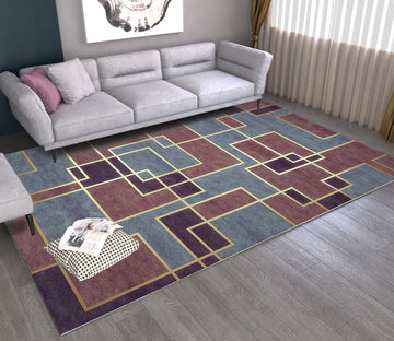 3D Colored Geometric Pattern WG442 Non Slip Rug Mat Mat AJ Creativity Home 