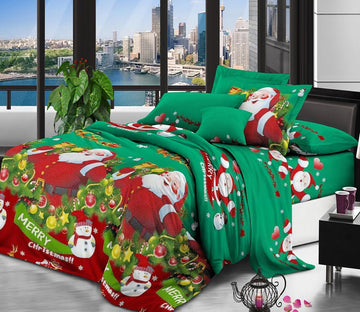 3D Santa Claus Pattern 32139 Christmas Quilt Duvet Cover Xmas Bed Pillowcases