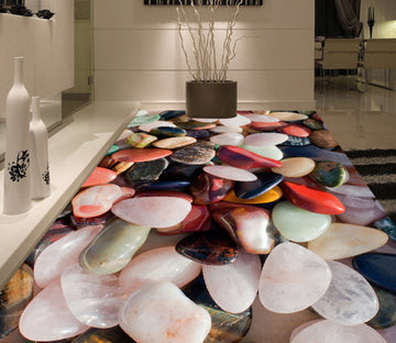 3D Colorful Pebbles 363 Floor Mural  Wallpaper Murals Rug & Mat Print Epoxy waterproof bath floor