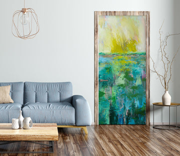 3D Green Paint Pattern 9392 Allan P. Friedlander Door Mural