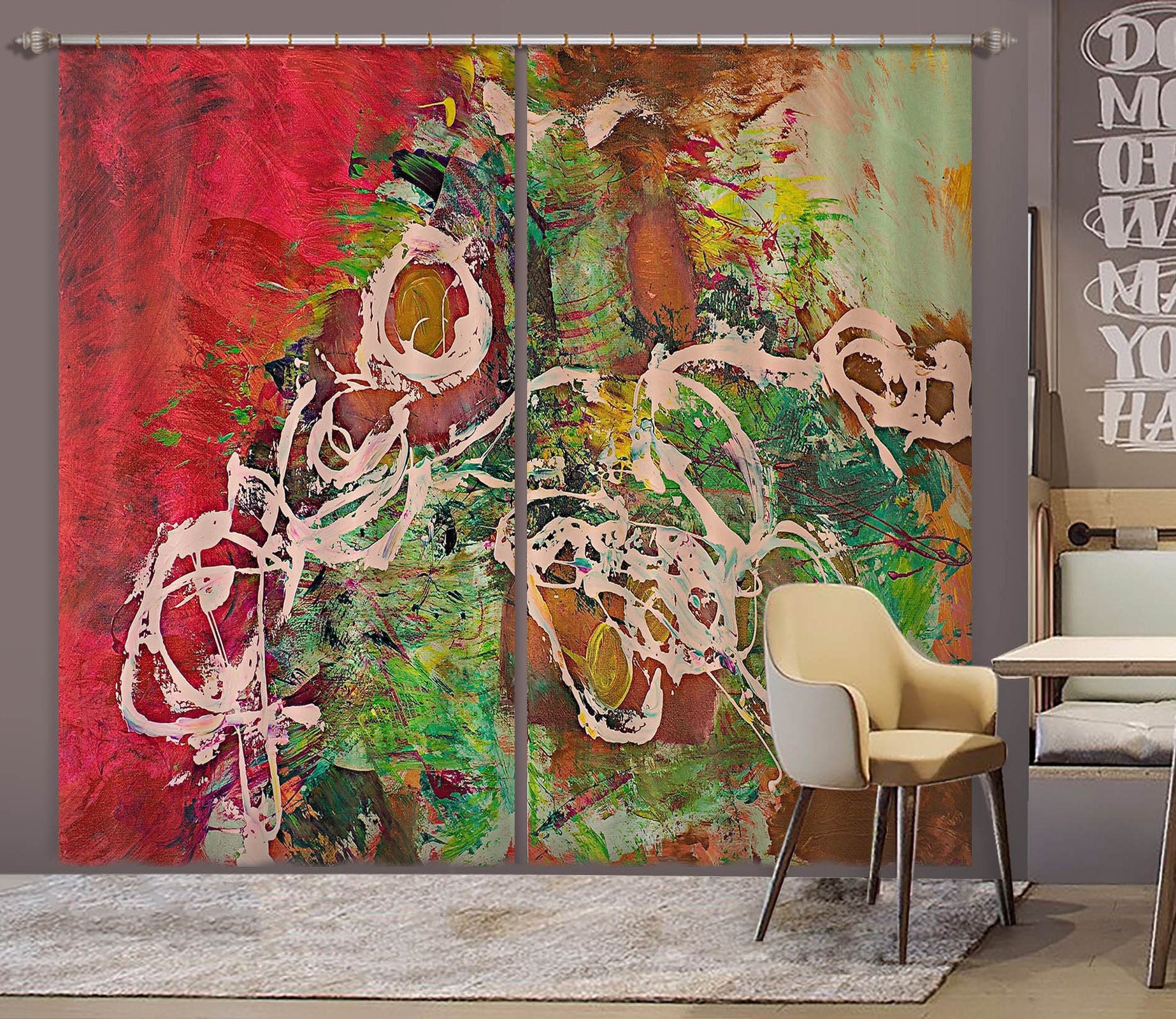 3D Spring Garden 102 Allan P. Friedlander Curtain Curtains Drapes