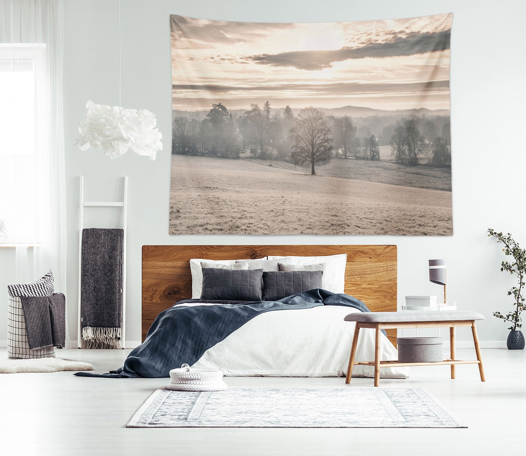 3D Hillside Lawn Trees 116162 Assaf Frank Tapestry Hanging Cloth Hang