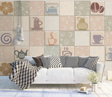 3D Cup Kettle WC1113 Wall Murals