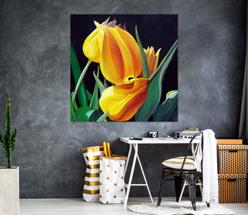 3D Yellow Flower 110122 Matthew Holden Bates Wall Sticker