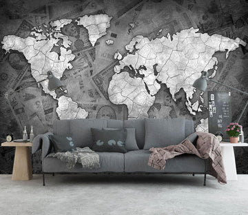 3D Modern Style 2009 World Map Wall Murals