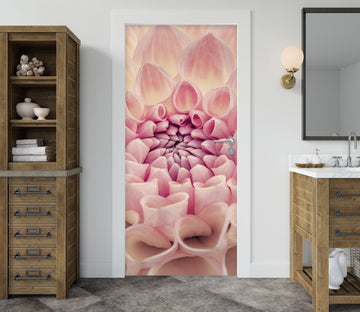 3D Pink Flower Bud 5054 Assaf Frank Door Mural