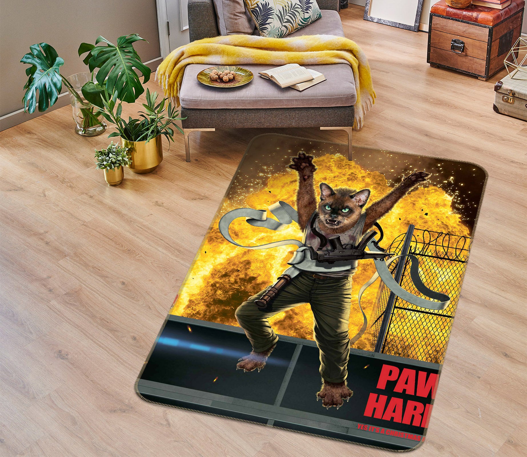3D Paw Hard 1055 Vincent Hie Rug Non Slip Rug Mat