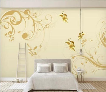 3D Golden Pattern 026 Wall Murals Wallpaper AJ Wallpaper 2 