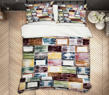 3D Square Pattern 67164 Bed Pillowcases Quilt