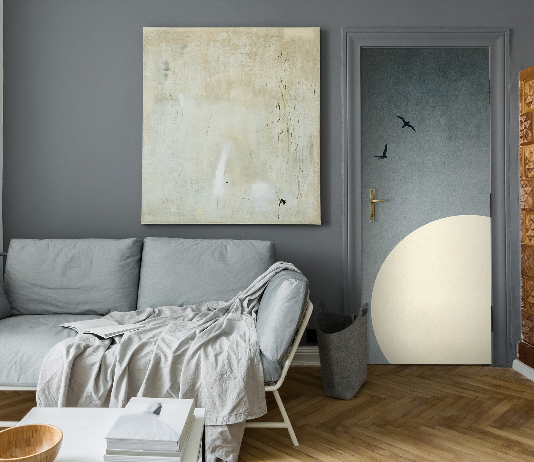3D Moon Light 10144 Boris Draschoff Door Mural