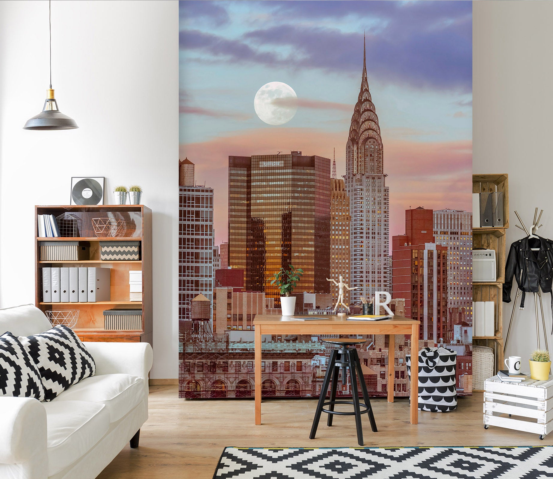 3D Moon Building 6197 Assaf Frank Wall Mural Wall Murals