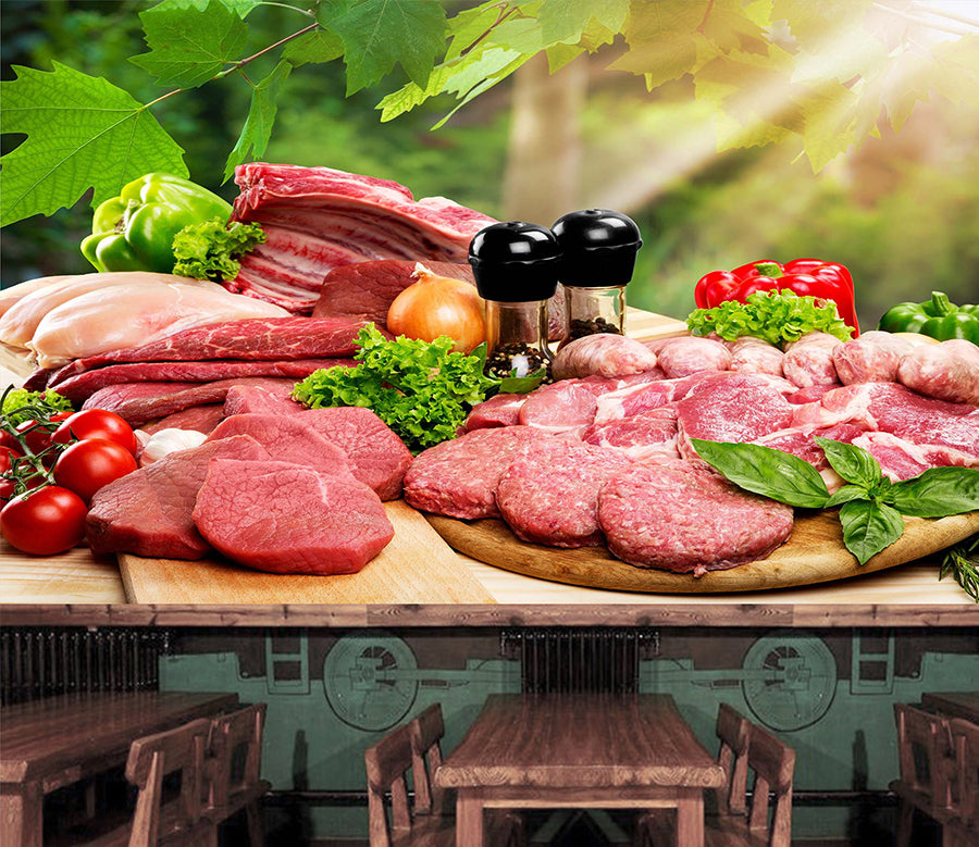 3D Fresh Beef 1079 Wall Murals
