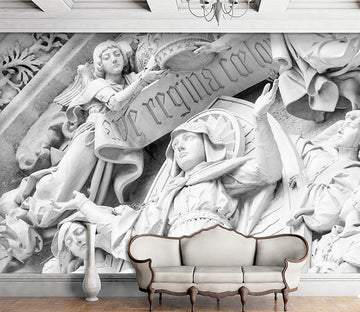 3D Carving Girl 1595 Wall Murals