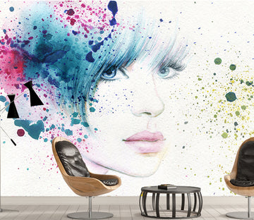 3D Painted Woman WG247 Wall Murals