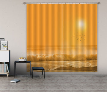 3D Beach Sunset 163 Marco Carmassi Curtain Curtains Drapes Wallpaper AJ Wallpaper 