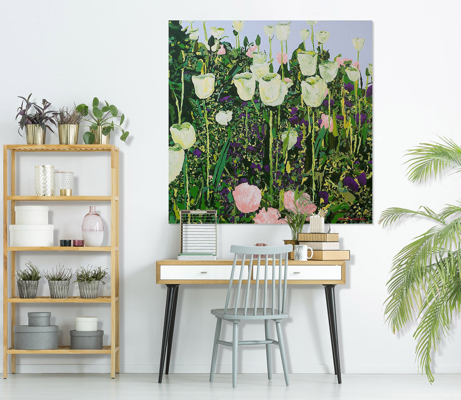 3D Hilltop Flowers 167 Allan P. Friedlander Wall Sticker