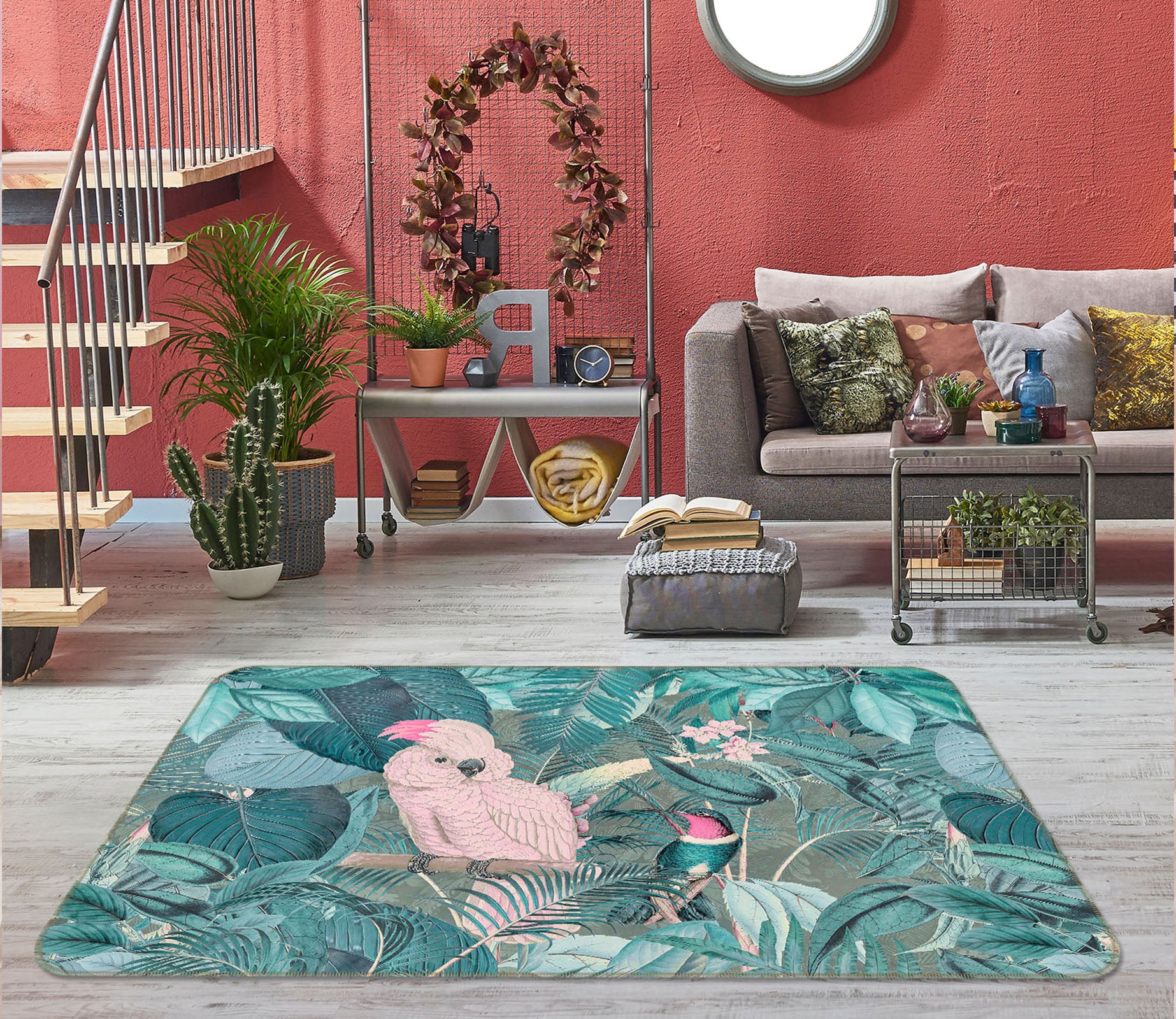 3D Jungle Friends 1027 Andrea haase Rug Non Slip Rug Mat