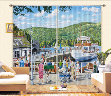 3D Bowness Pier Windermere 049 Trevor Mitchell Curtain Curtains Drapes