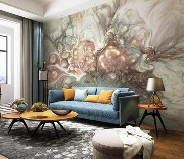 3D Green Pattern WC1346 Wall Murals