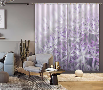3D Purple Flower 6563 Assaf Frank Curtain Curtains Drapes