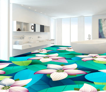 3D Beautiful Lotus WG390 Floor Mural Wallpaper AJ Wallpaper 2 