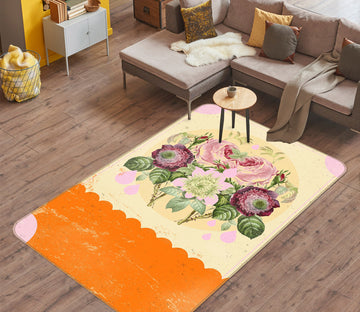 3D Flower Cluster 1011 Showdeer Rug Non Slip Rug Mat