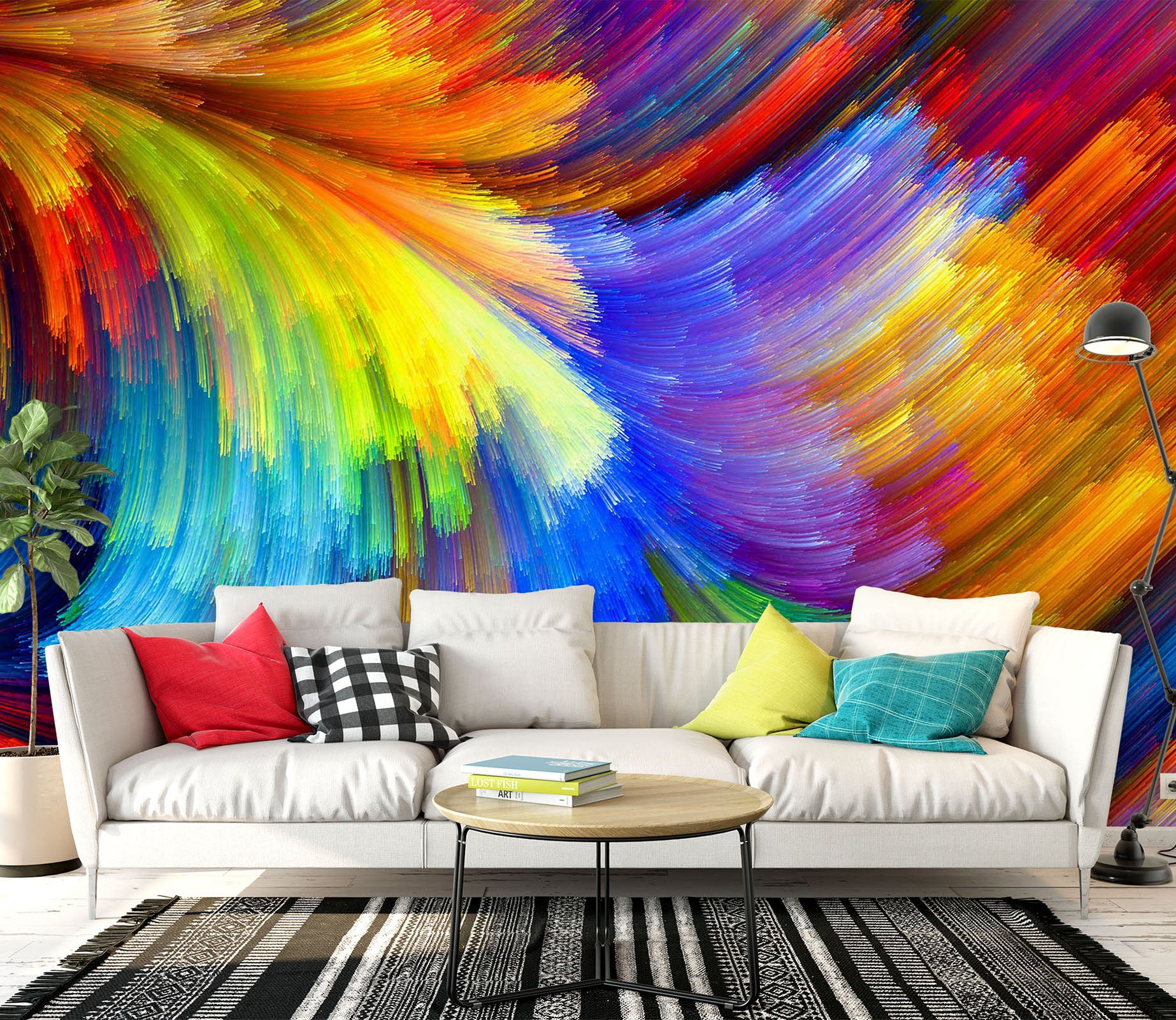 3D Texture Lines 1477 Wall Murals