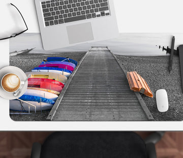 3D Wooden Bridge 7707 Assaf Frank Desk Mat