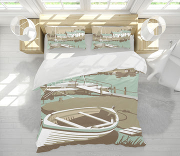3D Southwold Harbour 2060 Steve Read Bedding Bed Pillowcases Quilt