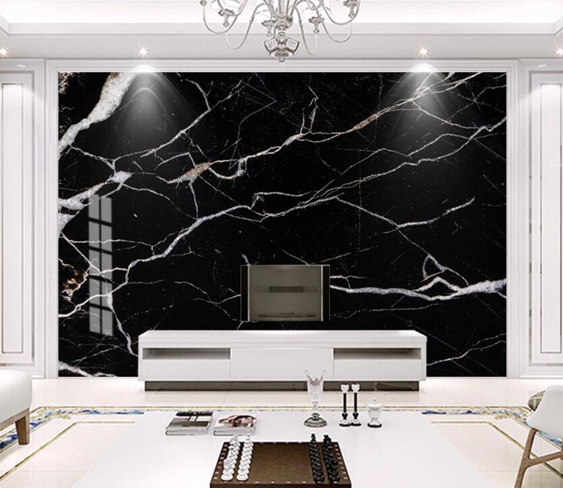 3D Dazzling White Line Spread 2298 Wall Murals