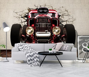 3D Red Car 549 Wall Murals