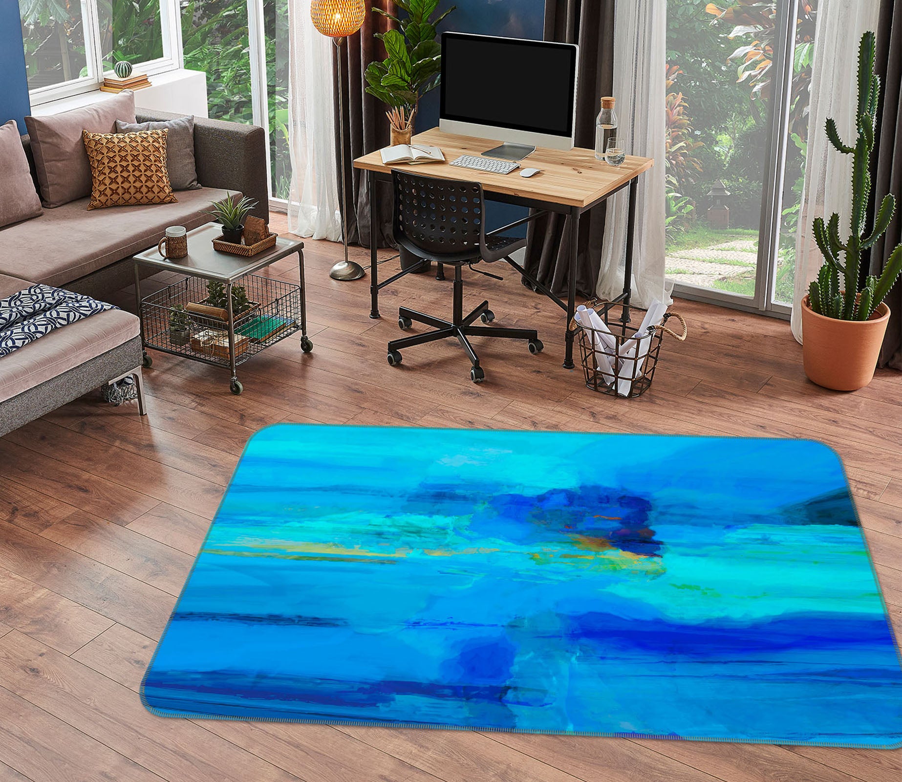 3D Blue Sea 1013 Michael Tienhaara Rug Non Slip Rug Mat