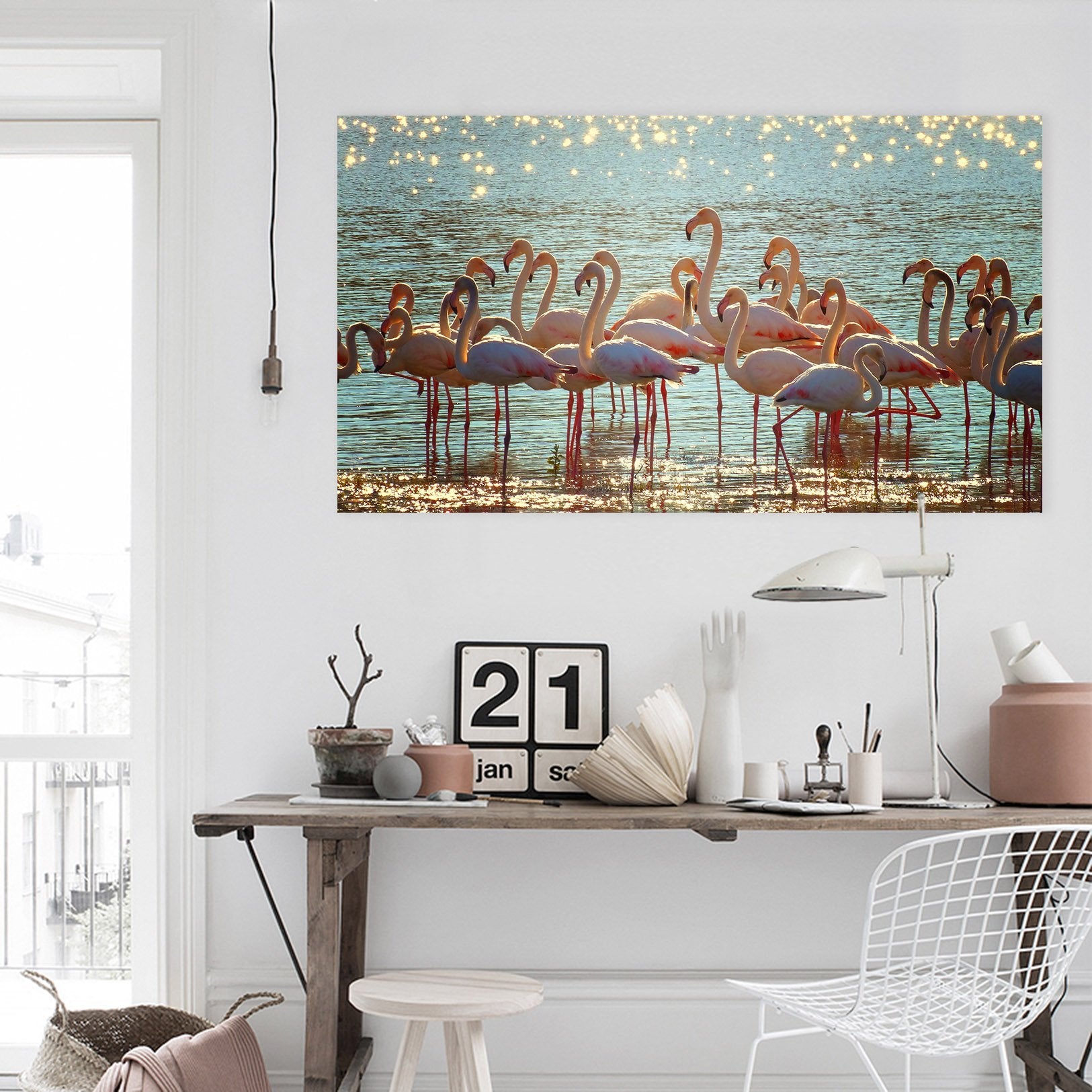 3D Flamingo Group 52 Animal Wall Stickers Wallpaper AJ Wallpaper 2 