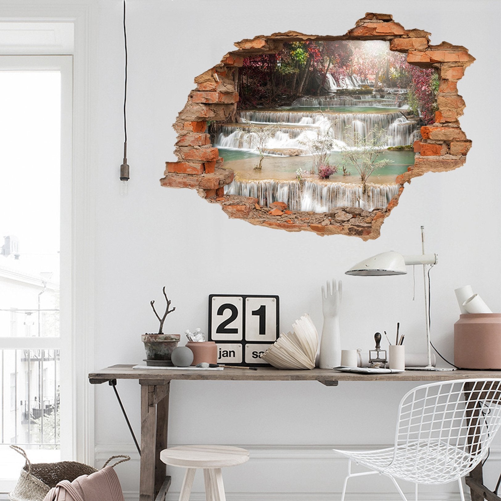 3D Beautiful River 218 Broken Wall Murals Wallpaper AJ Wallpaper 