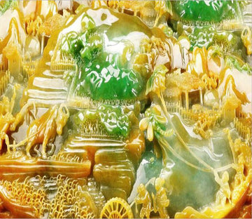 3D Green jade sculpture Wallpaper AJ Wallpaper 1 