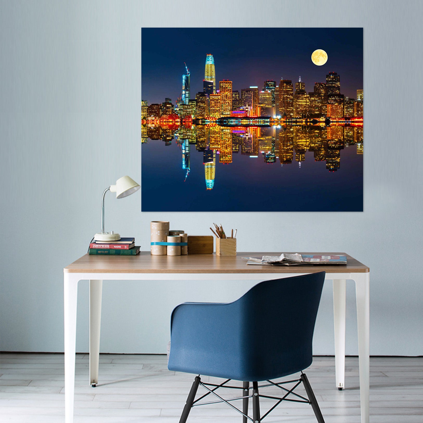 3D Night City 136 Marco Carmassi Wall Sticker