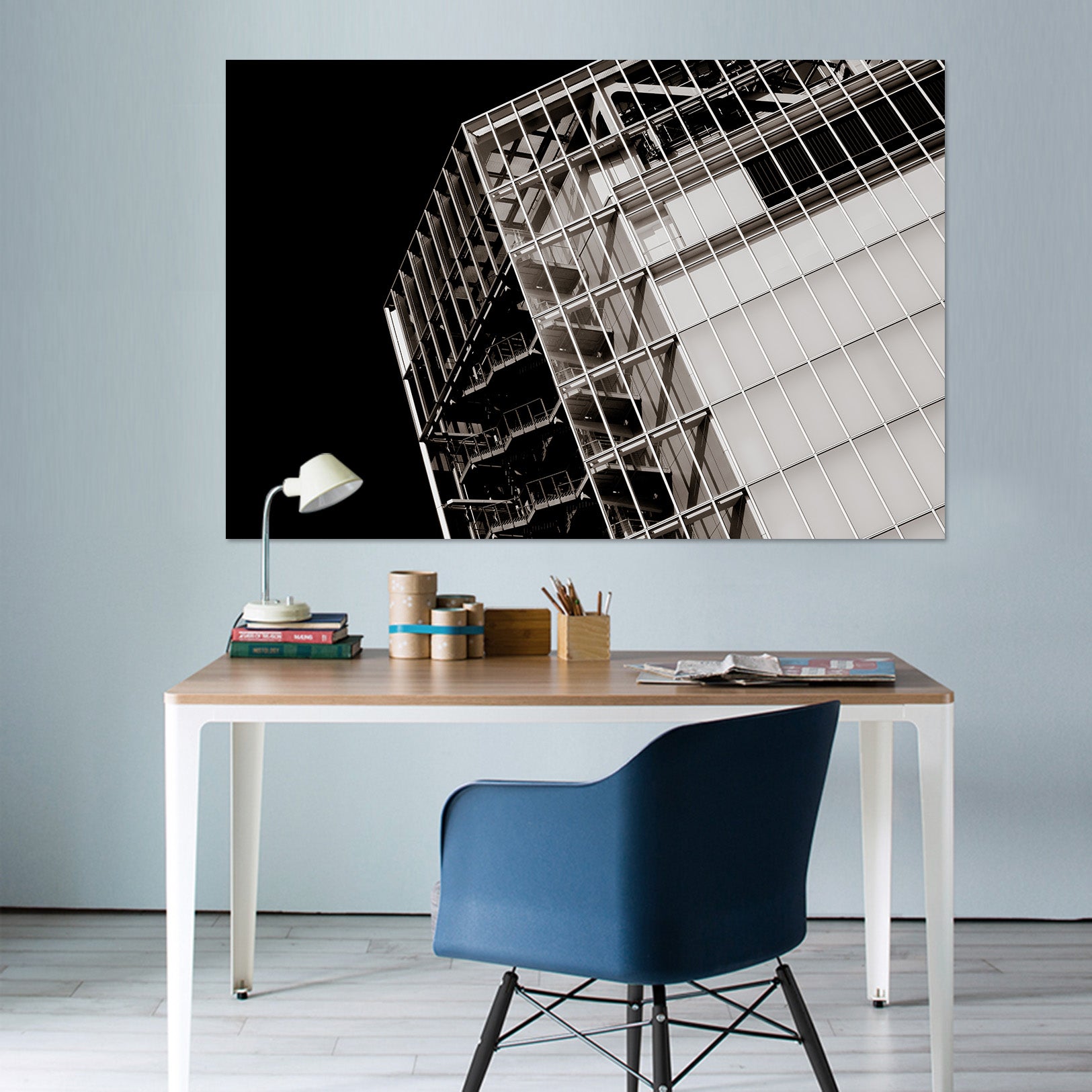 3D White Building 014 Noirblanc777 Wall Sticker