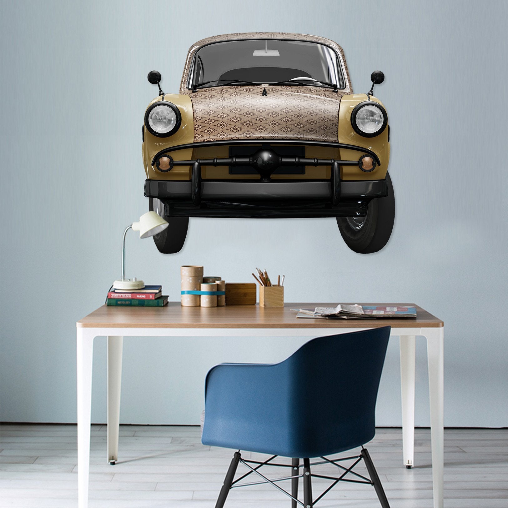 3D Muddy Old Car Head 275 Vehicles Wallpaper AJ Wallpaper 