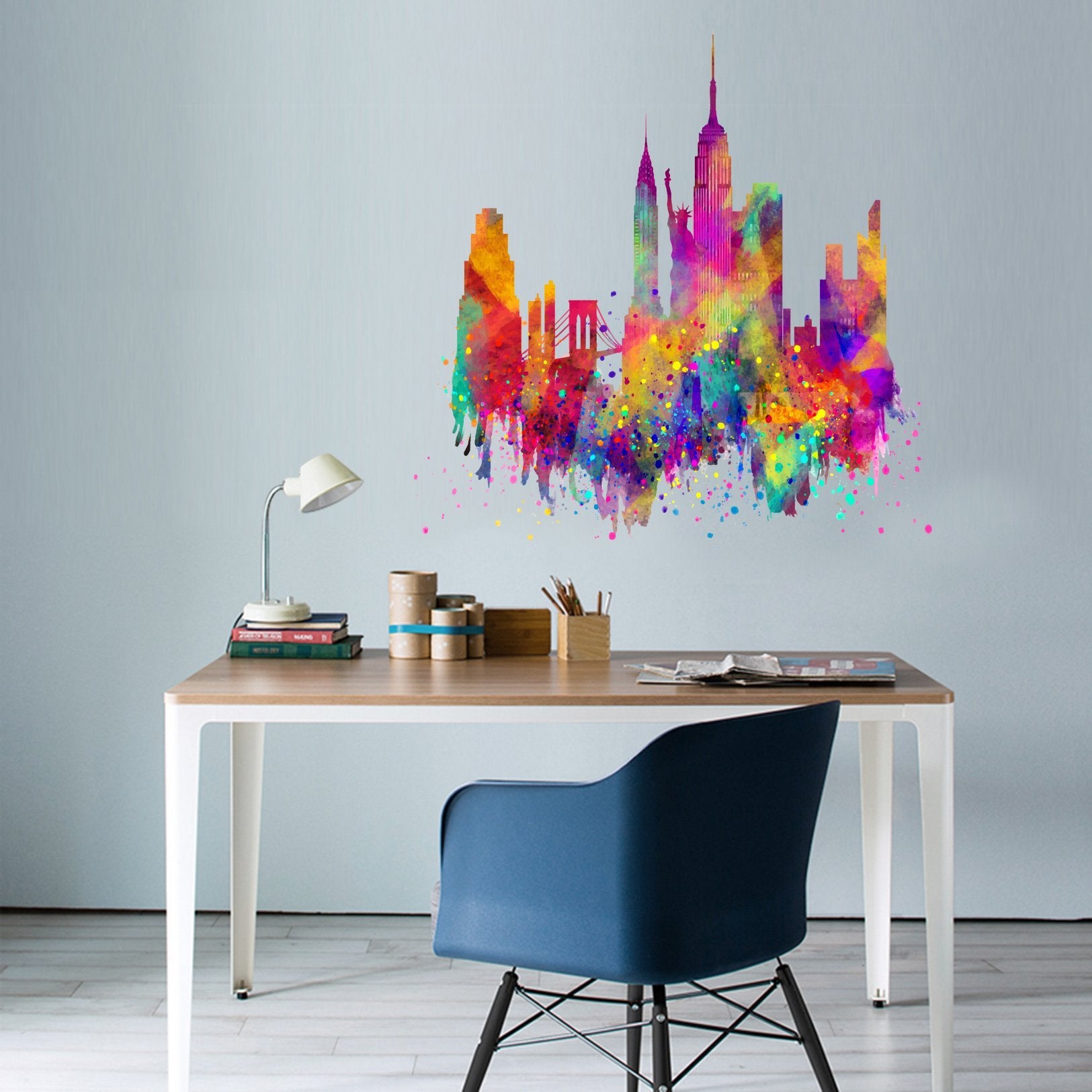 3D Graffiti Colored City 159 Wall Stickers Wallpaper AJ Wallpaper 