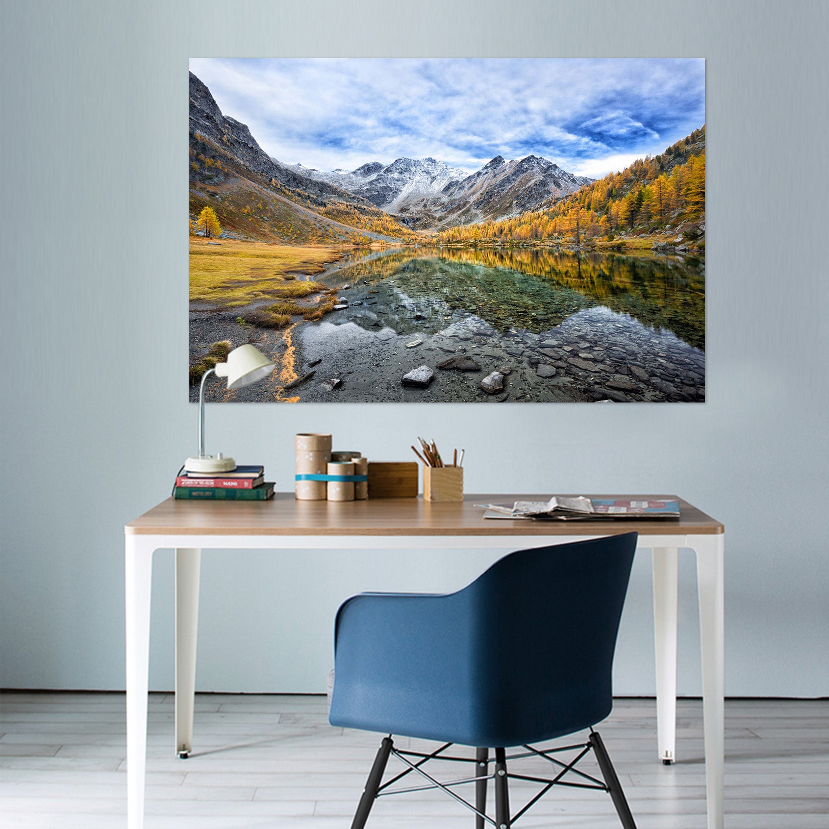 3D Forest Lake 107 Marco Carmassi Wall Sticker