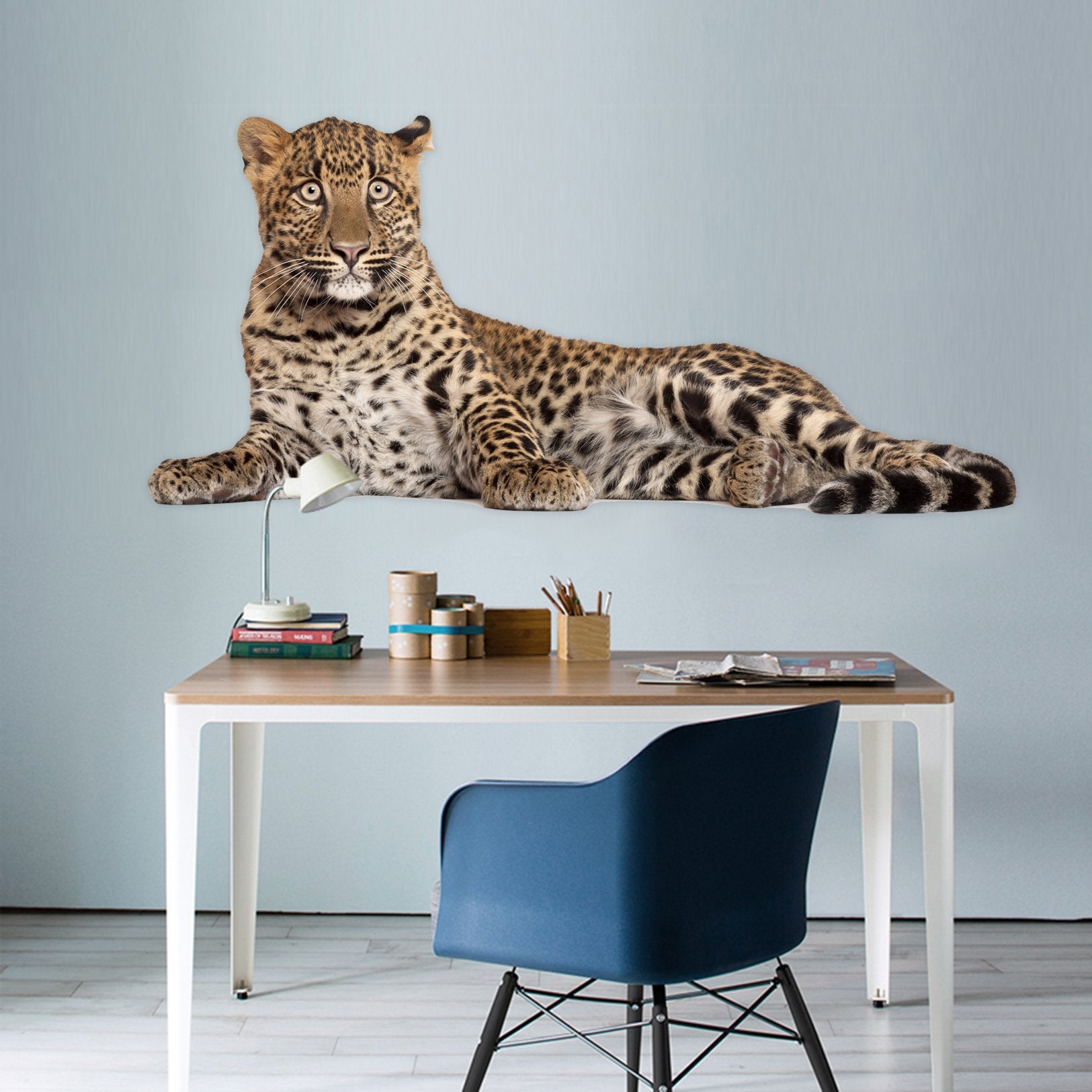3D The Leopard Is Watching You 043 Animals Wall Stickers Wallpaper AJ Wallpaper 