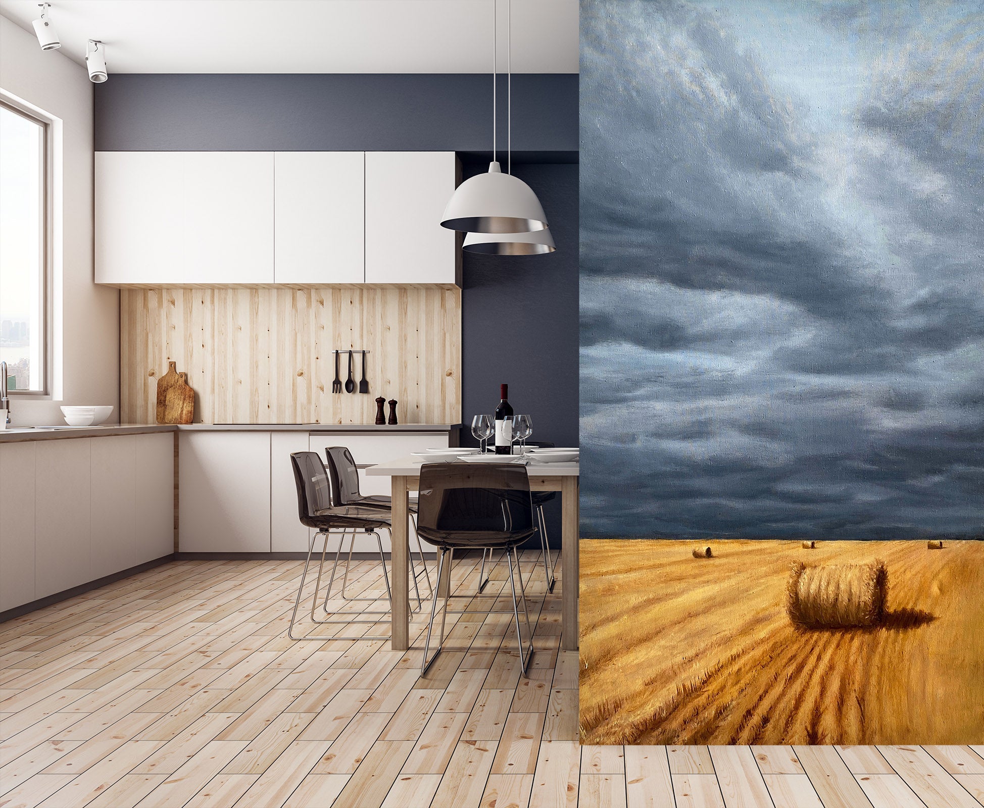 3D Grey Sky 1856 Marina Zotova Wall Mural Wall Murals