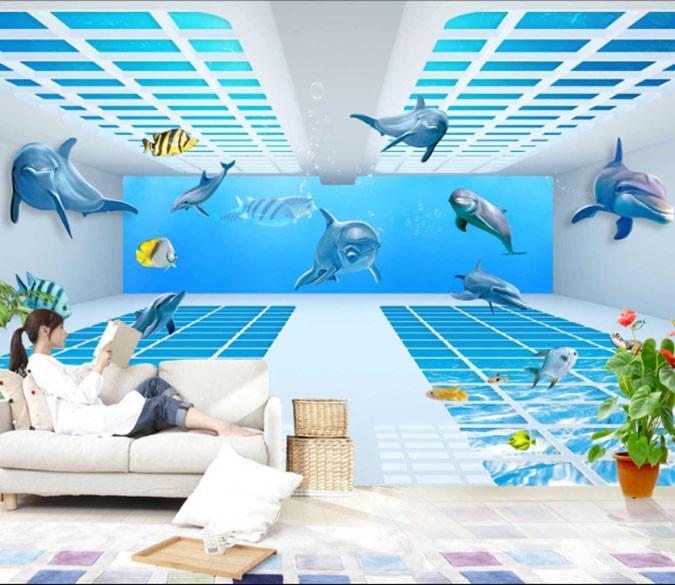 3D Cute Submarine Animal Wallpaper AJ Wallpaper 1 