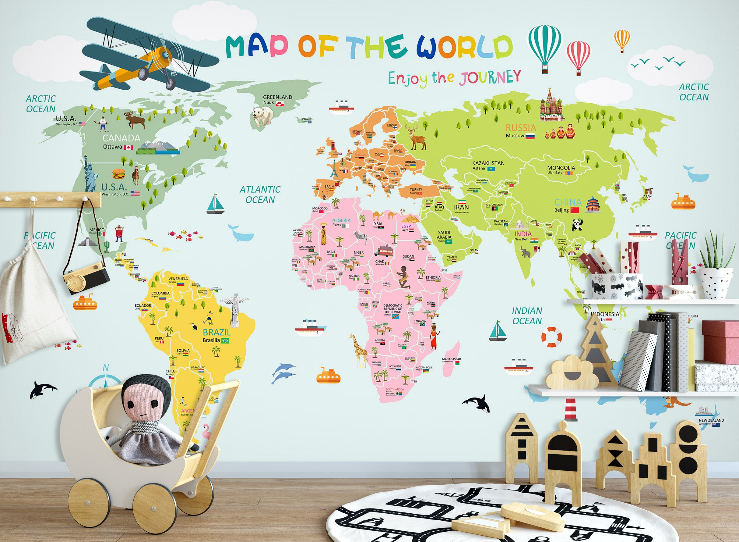 3D Color Map 1679 Wall Murals