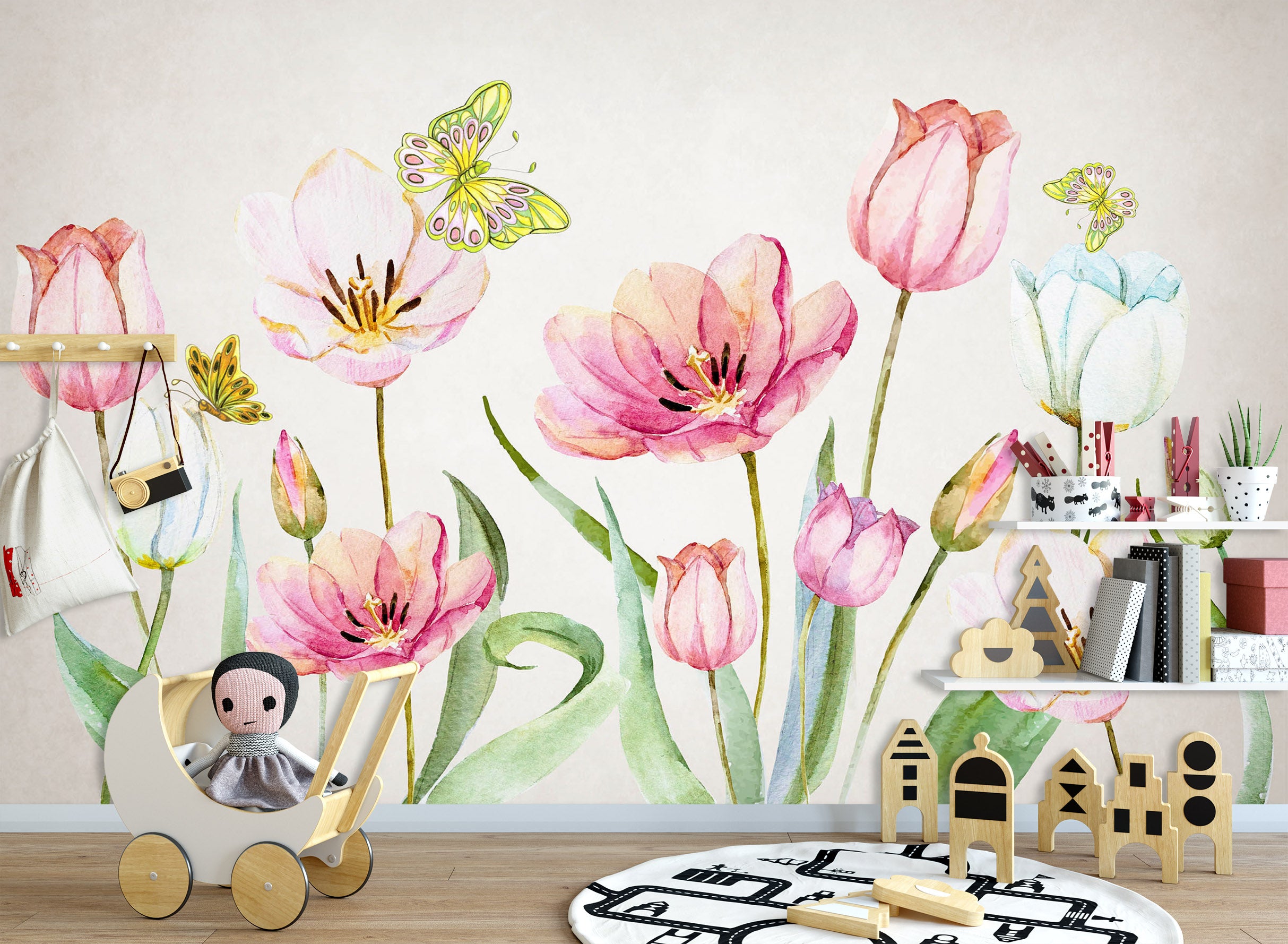 3D Painted Flowers 1686 Wall Murals